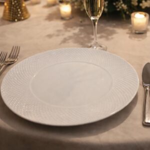 Diamond-cut Dinner Plate, Set of 2