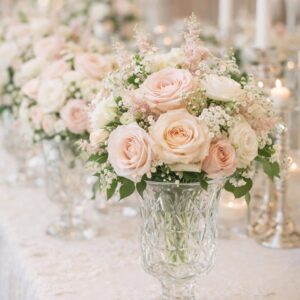 Clear crystal-cut Vase